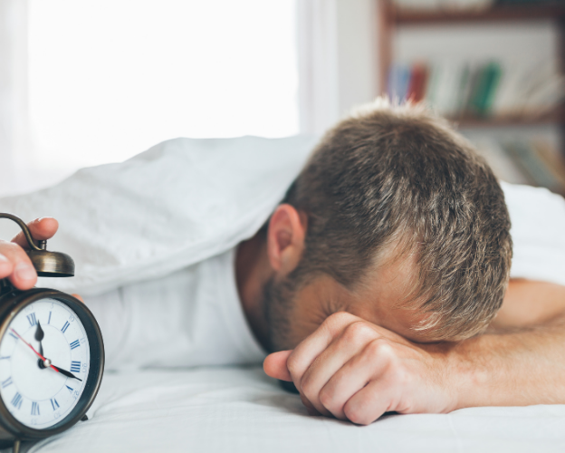 man trying to sleep