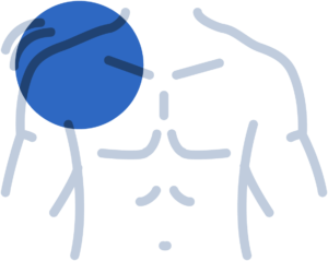 PTS Home Icon Shoulder Pain Blue